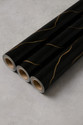 Peijinsart 200 cm x 60 cm Waterproof Decorative Vinyl Wallpaper (Black, Gold, Pack of 3)