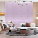 Peijinsart 77 cm x 70 cm Waterproof Decorative Embossed Wallpaper (Purple, Pack of 15)