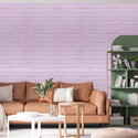 Peijinsart 77 cm x 70 cm Waterproof Decorative Embossed Wallpaper (Purple, Pack of 10)
