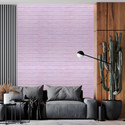 Peijinsart 77 cm x 70 cm Waterproof Decorative Embossed Wallpaper (Purple, Pack of 20)
