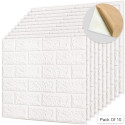 Peijinsart 77 cm x 70 cm Decorative Embossed Wallpaper (White, Pack of 10)
