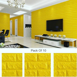 peijinsart 77 cm x 70 cm decorative embossed wallpaper yellow pack of 10