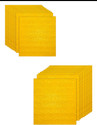 Peijinsart 77 cm x 70 cm Decorative Embossed Wallpaper (Yellow, Pack of 20)