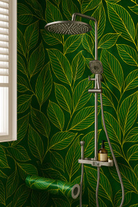 peijinsart 200 cm x 60 cm waterproof decorative vinyl wallpaper green gold