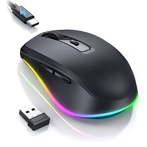 PEIOUS Wireless Mouse LED Mouse Jiggler -