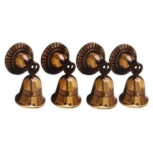 small decorative brass bell with doomdoor decordoor accessories antique finish bell with doom antique finish 4 pcs