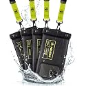 Pelican 4 Pack Marine Waterproof Phone Pouch (Regular) -Black/Hi-Vis Yellow
