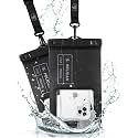 Pelican 2 Pack Marine - IP68 Waterproof Phone Pouch (XL Size) Floating Waterproof Phone Case - Beach Cruise Ship Travel Essentials - Works with All Phones - Detachable Lanyard - Stealth Black