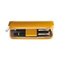 Pelikan Patent Leather 2-Pen Case, Yellow, 1 Each (973313)
