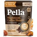 Pella Nutrition Instant Mushroom Coffee Powder - Regular Caffeine, 60 Cups