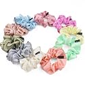 Satin Scrunchies For Women Girls, Same 10 Colors as Shown Scrunchy Hair Bands, Rubber Band, Accessories ties, Best Gift for Sister Mother Girlfriend, Regular Size, Light, Pack of 10