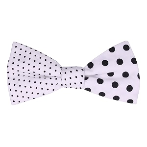 peluche abstract white bow tie for men