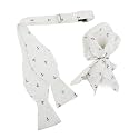 Peluche Abstract White Bow Tie For Men