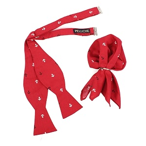 peluche essentials premium red bowtie for men