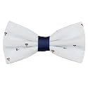 Peluche Abstract White Bow Tie For Men