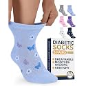 Pembrook® Ankle Diabetic Socks for Women &amp; Men, Non Binding Socks - 6 Pairs