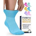 Pembrook® Ankle Diabetic Socks for Women &amp; Men, Non Binding Socks - 6 Pairs