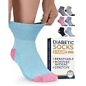 Pembrook® Ankle Diabetic Socks for Women &amp; Men, Non Binding Socks - 6 Pairs