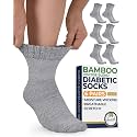Pembrook® Bamboo Viscose Ankle Diabetic Socks for Women &amp; Men - 6 Pairs
