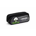 Pencil Pouch for Kids | Transparent Double Zipper Pencil Case | Large Capacity Stationery Organizer for School Boys &amp; Girls | Water Resistant Fabric (Black)
