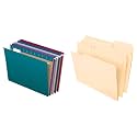 Pendaflex Recycled Hanging File Folders (81667) and Pendaflex File Folders, Letter Size (65213) - 2 Box Bundle