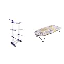 Peng Essentials MegaDry Cloth Drying Stand 3-Tier & Budapest Tabletop Ironing Board - Floral, 73x34 cm | Space-Saving, Pre-Assembled, and Portable Solution for Efficient Laundry Care - Set of 2