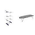 Peng Essentials MegaDry Cloth Drying Stand 3-Tier &amp; Budapest Tabletop Ironing Board - Black, 73x34 cm | Space-Saving, Pre-Assembled, and Portable Solution for Efficient Laundry Care - Set of 2