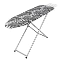 Peng Essentials Megawood Ironing Board | Portable and Foldable Wooden Ironing Table for Clothes | Height Adjustable Ironing Table with Iron Rest, Size -122x43cm, (Black)
