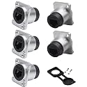 PENGLIN 2PCS RJ45 Panel Mount Connector D-Type,CAT6A/6/5E/5 Ethernet LAN Cable Bulkhead,Waterproof RJ45 Panel Mount Coupler with Water/Dustproof Cap