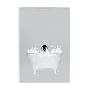 Penguin Bath Cute Animal, 13 x 19 Inch Mounted Print on Wall Plaque