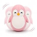Penguin Roly-Poly Toy, Gray and White (Pink)