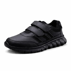 PeniLo Black School Shoes with Double Velcro