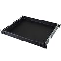 Penn Elcom 1U Rack Drawer with 2 Slam Locks & Keys | Secure Steel Rackmount Drawer | Black Powder-Coated Storage for AV, DJ, IT & Network Equipment
