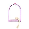 Penn-Plax Bird Life Cement &amp; Acrylic Swing – Great for Parrots, Macaws, Cockatoos, African Greys, and Other Large Birds – Large – Assorted Colors, 10.5" x 15" (BA273)