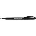 Pentel Arts Bold Colours Water Based Brush Sign Pen | Ideal For Modern Calligraphy &amp; Decorative Writing | Black, Pack of 1 (SES15C)