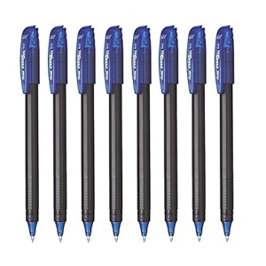 pentel energel 07mm roller gel pen  quick dry ink for smudge-free writing  lightweight gel pen for smooth writing experience  blue ink pack of 8 pens bl417