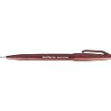 Pentel Fude Touch Sign Pen, Brown, Felt Pen Like Brush Stroke (SES15C-E)