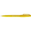 Pentel Fude Touch Sign Pen, Yellow, Felt Pen Like Brush Stroke (SES15C-G)