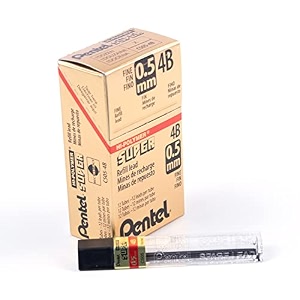 pentel super hi-polymer 4b lead refill - 05mm fine pack of 144