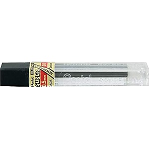 pentel super hi-polymer lead refill 05mm fine 2h 144 pieces of lead c505-2h