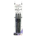 Pentel XSESP15/3 Brush Sign Pen Pigment Black Ink Edition Calligraphy Pen with Flexible Brush Tip, Blister Card with 3 Line Widths, Pigmented Ink, Ink Colour Black
