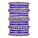 Peora Stone Studded Chuda Metal Bangles Set