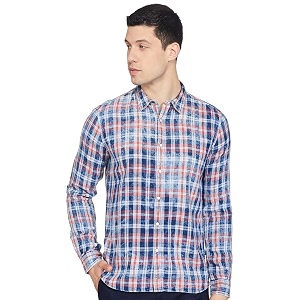Pepe Jeans Mens Checkered Slim Fit Casual