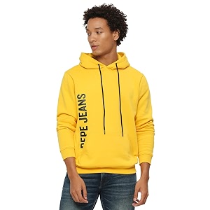 pepe jeans men39s cotton hooded neck sweatshirt