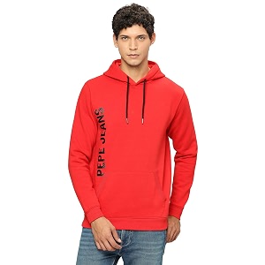 pepe jeans men39s cotton hooded neck sweatshirt
