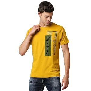 Pepe Jeans Mens Fitted Crew Neck Printed
