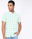Pepe Jeans Men Checkered Casual Green Shirt