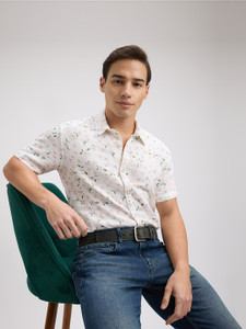 Pepe Jeans Men Floral Print Casual White