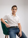Pepe Jeans Men Floral Print Casual White