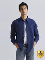 Pepe Jeans Men Printed Casual Blue Shirt